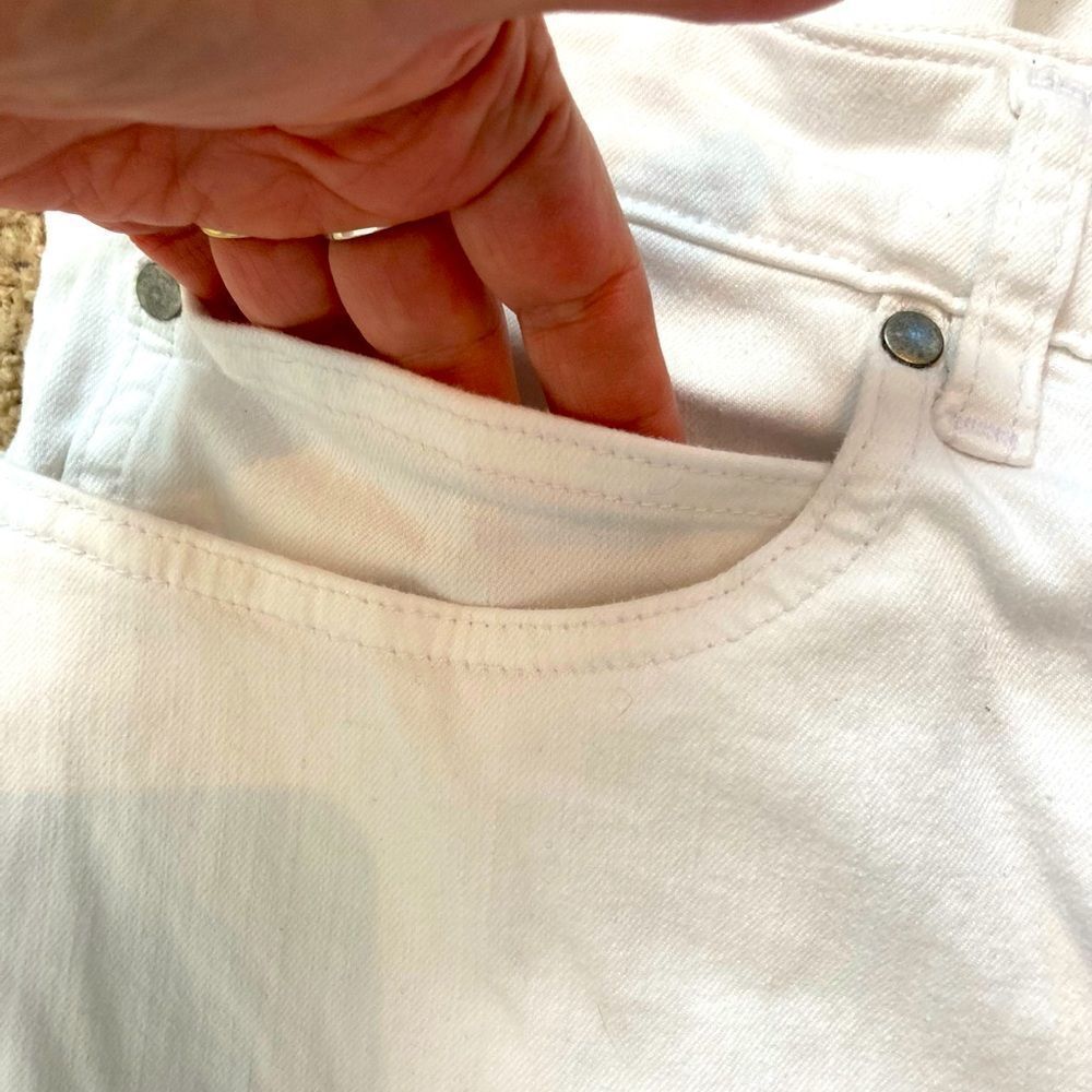 Eileen Fisher Organic Cotton White Denim Jeans - Picture 3 of 7